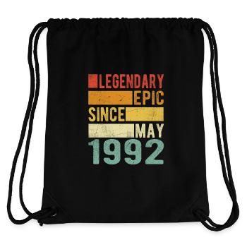 Anniversaire Mai 1992 Épopée légendaire - Sac à cordon recyclé Stanley/Stella - noir - Dos