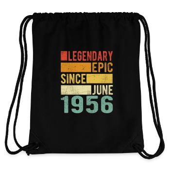 Anniversaire juin 1956 Épopée légendaire - Sac à cordon recyclé Stanley/Stella - noir - Dos