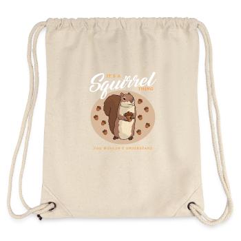 Süßes Eichhörnchen Hörnchen Geschenk - Stanley/Stella recycelter Gym Bag - Naturweiß - Hinten