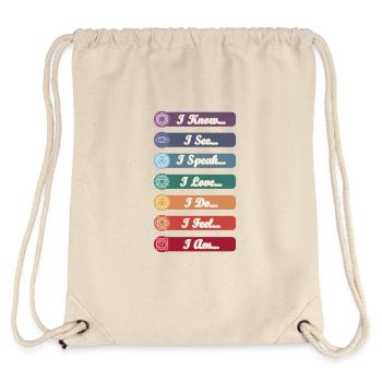Yoga Chakra Symbole - Stanley/Stella recycelter Gym Bag - Naturweiß - Hinten