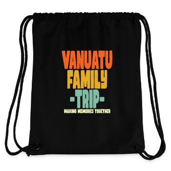 Vacances en famille au Vanuatu - Sac à cordon recyclé Stanley/Stella - noir - Dos