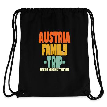 Autriche Vacances en famille - Sac à cordon recyclé Stanley/Stella - noir - Dos