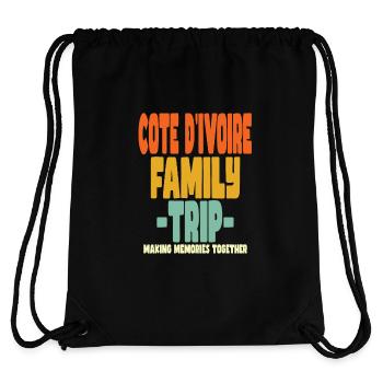 Côte d’Ivoire Vacances en Famille - Sac à cordon recyclé Stanley/Stella - noir - Dos
