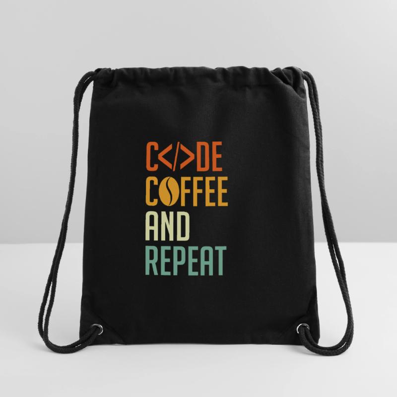 Coder Spruch Code Coffee and Repeat Stanley/Stella recycelter Gym Bag
