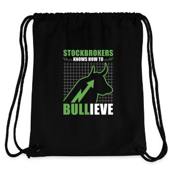 Börsenmakler Bullieve Finanzielles Wortspiel - Stanley/Stella recycelter Gym Bag - Schwarz - Hinten