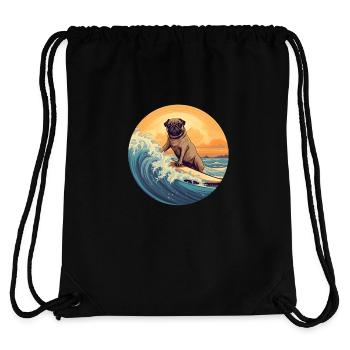 Pug Surfer - Sac à cordon recyclé Stanley/Stella - noir - Dos
