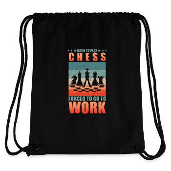 Schach Schachspieler Zur Arbeit Gezwungen - Stanley/Stella recycelter Gym Bag - Schwarz - Hinten