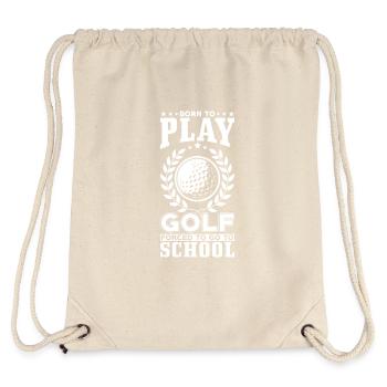 Zum Golf Spielen Geboren - Stanley/Stella recycelter Gym Bag - Naturweiß - Hinten