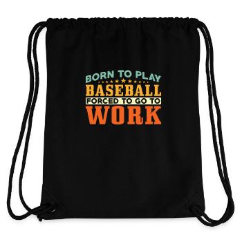 Born to play baseball - Stanley/Stella Recycled Gym Bag - black - Back