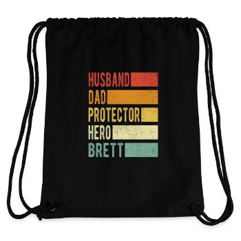 Brett Name Papa Geschenk - Stanley/Stella recycelter Gym Bag - Schwarz - Hinten