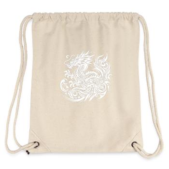 Drachen-Stammes-Tattoo Kunstvolles Symbol-Design - Stanley/Stella recycelter Gym Bag - Naturweiß - Hinten