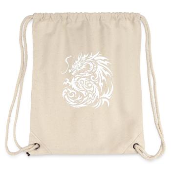 Dragon Tribal Tattoo Kunstvolles Design - Stanley/Stella recycelter Gym Bag - Naturweiß - Hinten