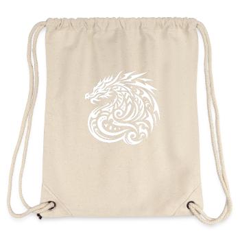 Drachen-Stammes-Tattoo Kunstvolles Symbol-Design - Stanley/Stella recycelter Gym Bag - Naturweiß - Hinten