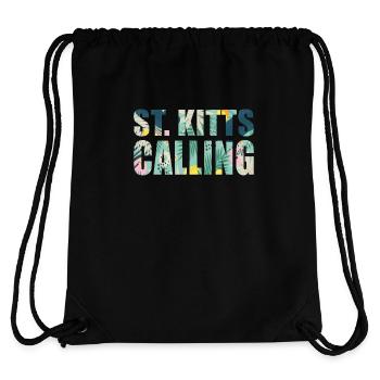 St. Kitts Calling Tropical Vibes Souvenir - Stanley/Stella Recycled Gym Bag - black - Back