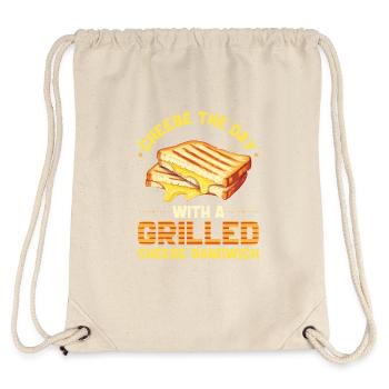 Sandwich, Fromage, Grilled Cheese, Pain - Sac à cordon recyclé Stanley/Stella - blanc naturel - Dos