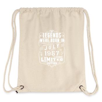 Birthday July 1957 Year Limited Edition - Stanley/Stella Recycled Gym Bag - natural - Back