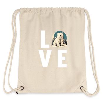 Polar Bear Eisbären Eisbär - Stanley/Stella recycelter Gym Bag - Naturweiß - Hinten