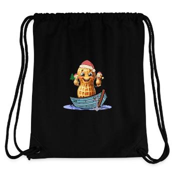 Marin aux arachides Père Noël Ahoy - Sac à cordon recyclé Stanley/Stella - noir - Dos