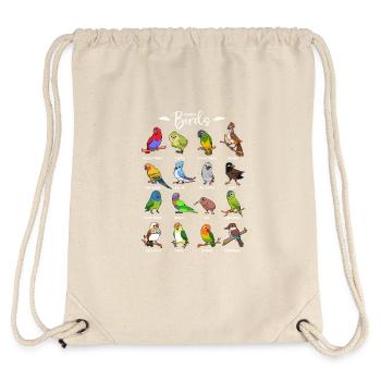 Viele bunte Vögel - Stanley/Stella recycelter Gym Bag - Naturweiß - Hinten