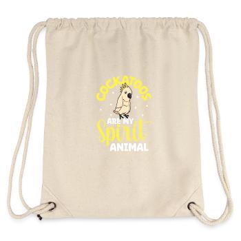 Lieblingstier - Kakadu - Stanley/Stella recycelter Gym Bag - Naturweiß - Hinten