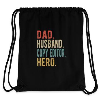 Lektor Papa Ehemann Held - Stanley/Stella recycelter Gym Bag - Schwarz - Hinten