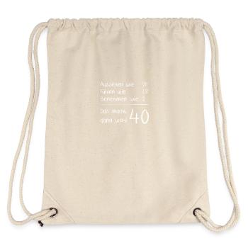 Aussehen wie 20 - 40 - Stanley/Stella recycelter Gym Bag - Naturweiß - Hinten