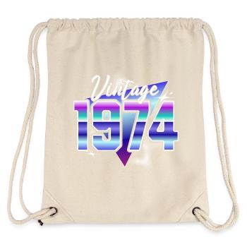 Retro 50th Anniversary 1974 - Stanley/Stella Recycled Gym Bag - natural - Back