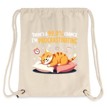 Lazy Cat Sarcastic Humor - Stanley/Stella Recycled Gym Bag - natural - Back