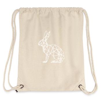 Geometric Rabbit Cute Lines Rabbit - Stanley/Stella Recycled Gym Bag - natural - Back