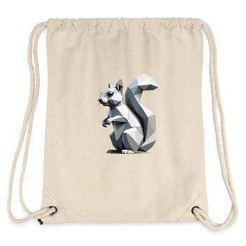 Squirrel - Cute Low Polygon Design - Stanley/Stella Recycled Gym Bag - natural - Back