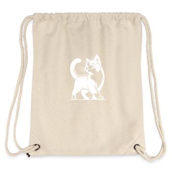 Tigre domestique élégant avec un look de chat mignon - Sac à cordon recyclé Stanley/Stella - blanc naturel - Dos