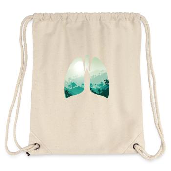 Grüne Natur Wald Landschaft Lunge - Stanley/Stella recycelter Gym Bag - Naturweiß - Hinten