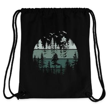 Wald Natur Wildnis Bäume Naturliebhaber - Stanley/Stella recycelter Gym Bag - Schwarz - Hinten