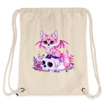 Tier Kawaii Pastell Goth Aaesthetic - Stanley/Stella recycelter Gym Bag - Naturweiß - Hinten