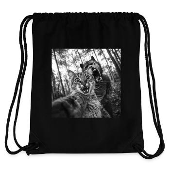 Humor Werewolf Selfie Cat - Stanley/Stella Recycled Gym Bag - black - Back