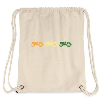 Traktor Traktorfahrer Landwirt Acker Trecker - Stanley/Stella recycelter Gym Bag - Naturweiß - Hinten