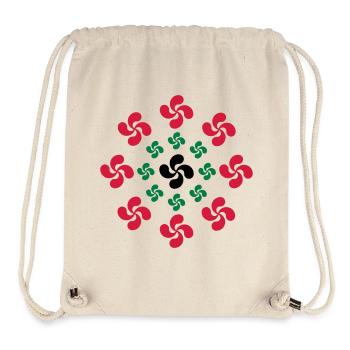 croix basque lauburu - Sac à cordon recyclé Stanley/Stella - blanc naturel - Devant