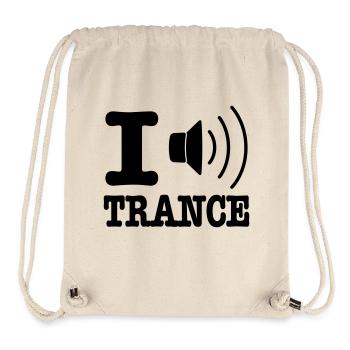 I speaker trance / I love trance - Sac à cordon recyclé Stanley/Stella - blanc naturel - Devant