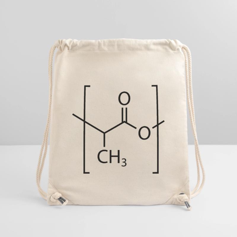 Polylactic acid (PLA) molecule. Stanley/Stella Recycled Gym Bag