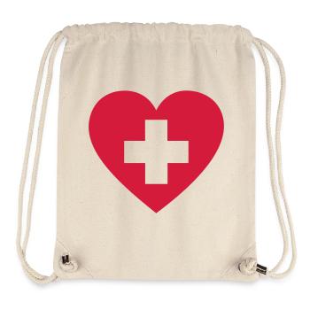 Heart, first aid - Stanley/Stella Recycled Gym Bag - natural - Front