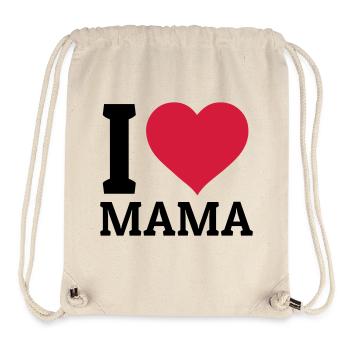 I love Mama - Stanley/Stella recycelter Gym Bag - Naturweiß - Vorne