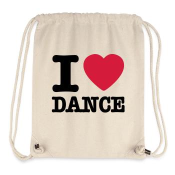 I love dance / I heart dance - Stanley/Stella Recycled Gym Bag - natural - Front