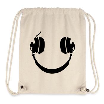 Smiley Headphone - Stanley/Stella recycelter Gym Bag - Naturweiß - Vorne