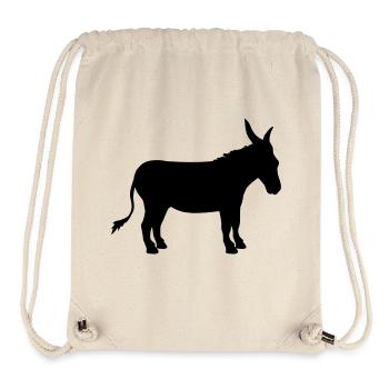 donkey horse pony small packelsel long ears farm - Stanley/Stella Recycled Gym Bag - natural - Front