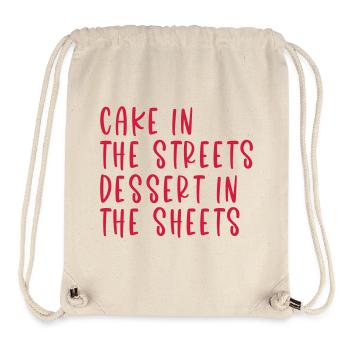 GÂTEAU DANS LES RUES, DESSERT DANS LES DRAPS - Sac à cordon recyclé Stanley/Stella - blanc naturel - Devant