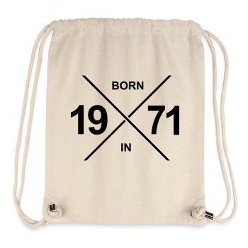 born in 1971 - Stanley/Stella Recycled Gym Bag - natural - Front