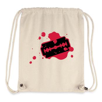 Razor blade with blood - Stanley/Stella Recycled Gym Bag - natural - Front