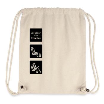 Bei Bedarf bitte Freigeben - Stanley/Stella recycelter Gym Bag - Naturweiß - Vorne