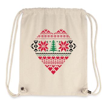 Christmas Heart Christmas - Stanley/Stella Recycled Gym Bag - natural - Front