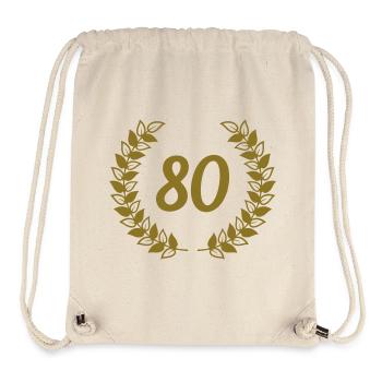 80th birthday - Stanley/Stella Recycled Gym Bag - natural - Front